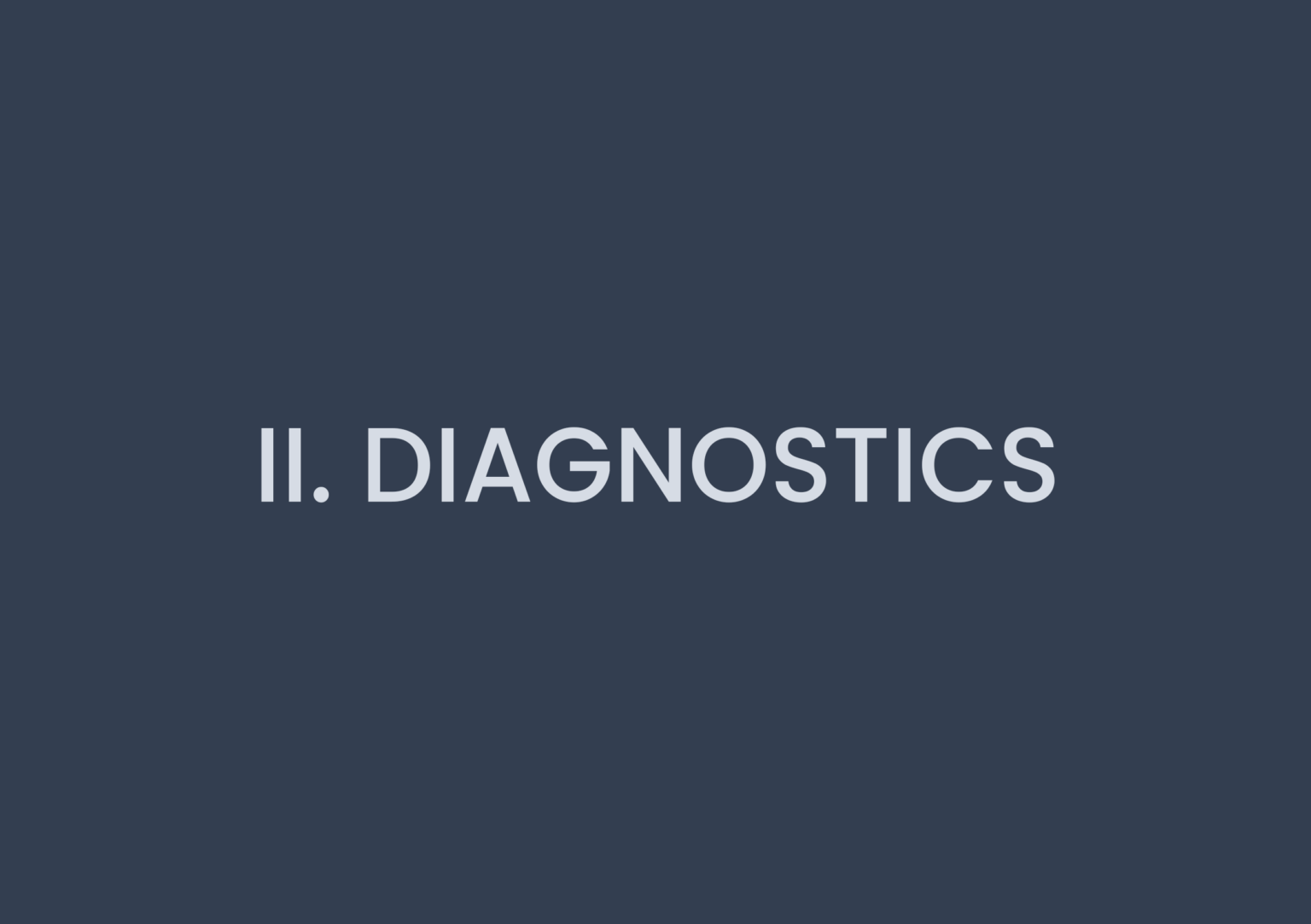 II Diagnostics Cover