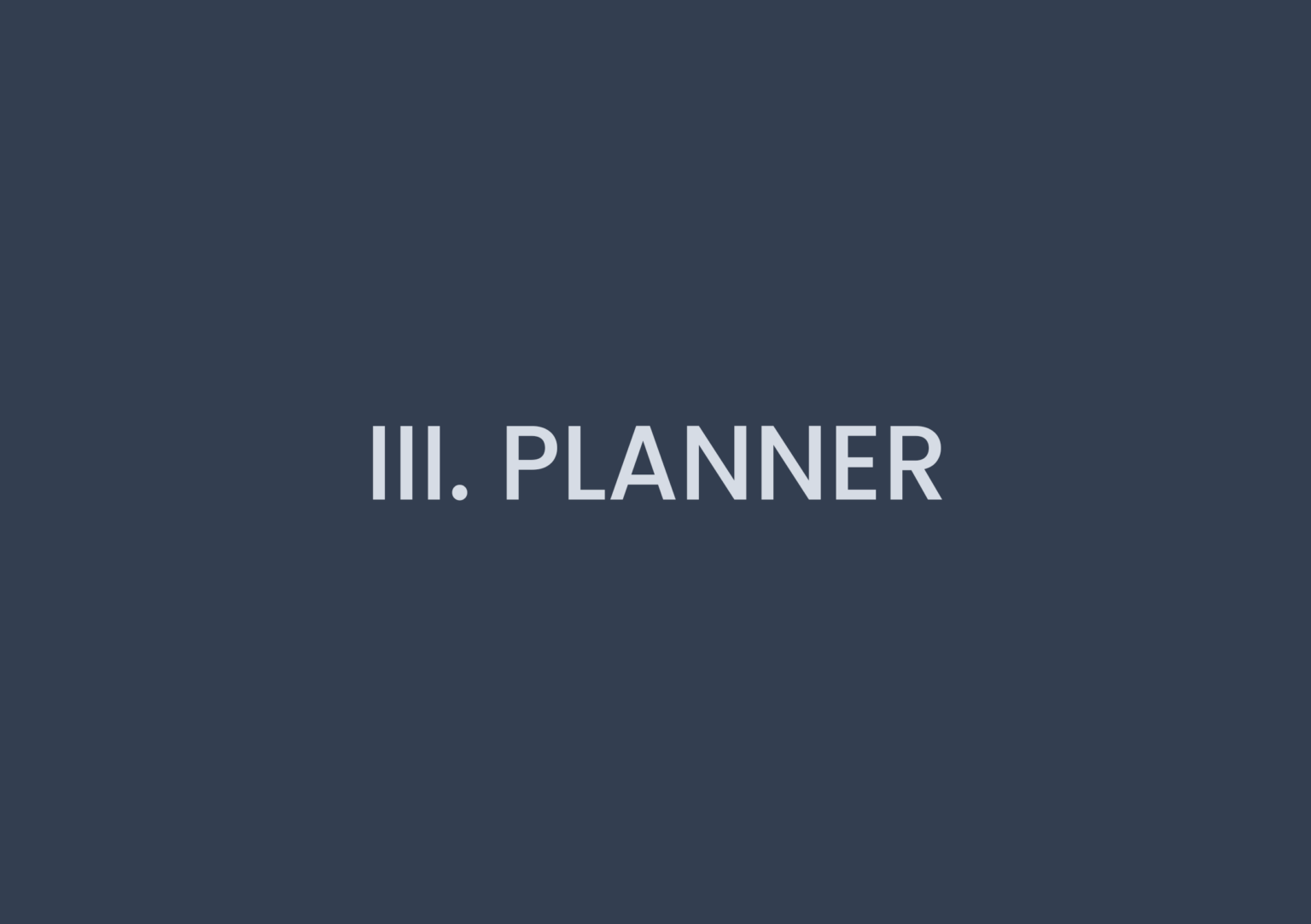 III Planner Cover